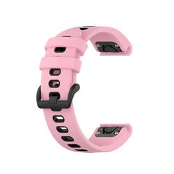 Garmin Fenix 6S/5S/6S Pro/5S Plus Silikone Urrem - Pink/Sort