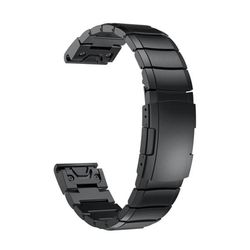 Garmin Fenix 3 / 3 HR / 5X / 6X Urrem i rustfrit stål - Sort