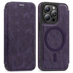 iPhone 14 Pro Wallet Cover MagSafe-kompatibelt RFID-blokerende - Mørk lilla