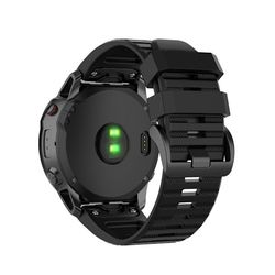 Garmin Fenix 7X/6X/6X Pro/5X/5X Plus osv. Silikone Urrem - Sort