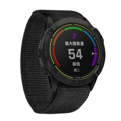 Garmin Fenix 3/5X Plus/6X/6X Pro/5X/3 HR Nylon Klockarmband - Svart