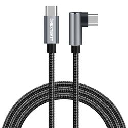 NEXTBATT USB-C - USB-C Kulmakaapeli 60W, 3m - Musta