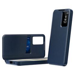 Samsung Galaxy S26 Ultra Cover Kortholder Smart View Vindue - Blå