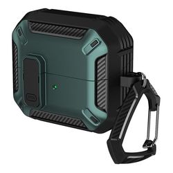 Samsung Galaxy Buds3 / Buds3 Pro Øretelefon Cover med Karabinhage - Grøn