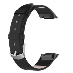 Fitbit Charge 6 / 5 Klockarmband i Läder - Svart