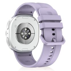 Samsung Galaxy Watch9/8/8 Classic Ensfarvet Silikone Urrem S - Lys Lilla