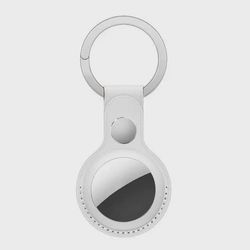 SiGN Smart Bluetooth Finder & Apple Airtag Nøglering i Kunstlæder - Hvid