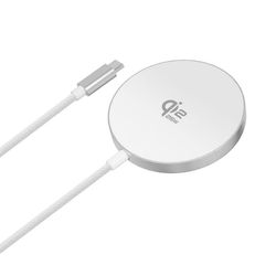 4Smarts Qi2 25W Trådløs Oplader MagSafe – Hvid, 1,5 m