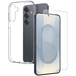 NORTHJO Samsung Galaxy S25 FE Cover & Skærmbeskytter - Transparent