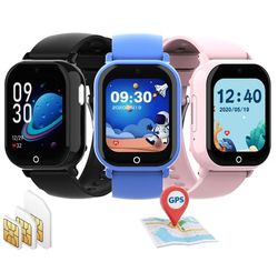 4G GPS+LBS+WIFI Smartwatch Skridttæller mm til børn. SIM-kort inkluderet