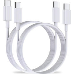 2 x 60W Hurtigladekabel USB-C - USB-C F iPhone 15 /16 Samsung mm