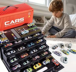 48 Pullback Racerbiler, Tøffe og Supersnelle med Bane i Gaveeske. Fra 3 år+