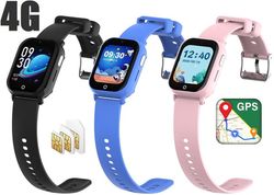 4G GPS+LBS+WIFI Smartwatch Skridttæller mm til børn. SIM-kort inkluderet