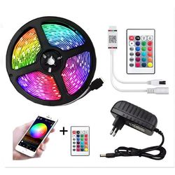 6 LED-spotlights 2 fjernkontroller RGB Design - Flerfarget