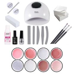 Startsett for gelnegler med UV/LED-lampe – 8 farger, 23 deler