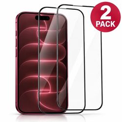 9D Herdet Skjermbeskytter i Glass til iPhone 18 Pro Max – 2-pakning