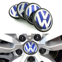 4-Pack Volkswagen Centrumkåpor – Hjulnav Emblem