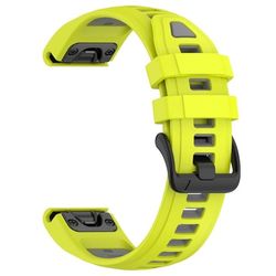 20 mm stropp Garmin Fenix 8 43 mm / Descent MK3 / MK3i / epix Pro (Gen 2) 42 mm universal silikonklokkearmbånd - Lime + Grå