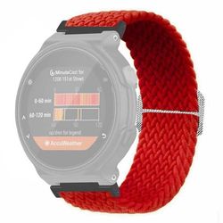 Garmin Forerunner 220 / 230 / 235 / 735XT / 620 / 630 Watch Strap Stretchy Braided Nylon Band - Rød