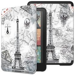 Amazon Kindle Paperwhite (2024) Case Pattern Print Vegan Leather E-Reader Cover - Vintage Tower