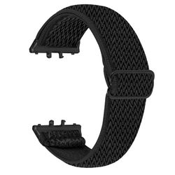 Samsung Galaxy Fit3 SM-R390 Vævet urrem Elastisk armbånd, sort stik - Sort