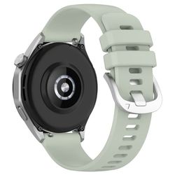 Huawei Watch GT 4 41mm / Garmin Venu 3S 18mm Urrem Flydende silikone armbånd med stålspænde - Grøn