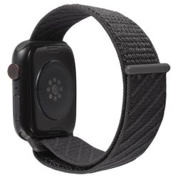 Klockarmband Apple Watch Series 41mm - 40mm - 38mm Nylon Sport Loop Strap - Svart