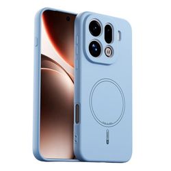 ABEEL Oppo Find X9 Pro 5G magnetisk deksel Skin Touch flytende silikon bakdeksel - Himmelblå