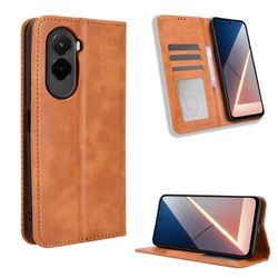 Skinn-etui i lommebok-stil for Xiaomi Poco M7 4G - Brun