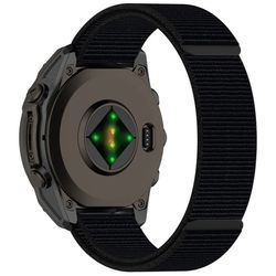 Garmin Fenix 8 43mm / Garmin Fenix 7S / 6S Klockarmband Nylon Justerbart armband - Svart