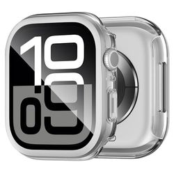 Apple Watch Series 10 42 mm hard PC IML-klokkehus med skjermfilm av herdet glass - Gjennomsiktig Titan