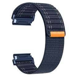 22mm Watchband Garmin Fenix 8 (47mm) / 7 / 6 / 5 Bands Titanium Nylon Loop Wrist Strap - Mørkeblå / Blå