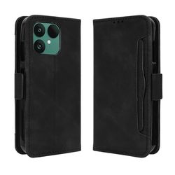 Lommebok-etui i moderne skinn-design Fairphone 6 - Svart