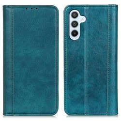 Ekte lærdeksel med magnetisk lukking for Samsung Galaxy A56 - Grønn