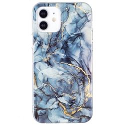 Marble iPhone 12 / 12 Pro Etui - Grå