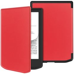 Vegansk lær og fleksibelt etui Pocketbook Verse Lite / Verse Pro PB634 / Verse PB629 E-leseromslag Auto Wake / Sleep - Rød