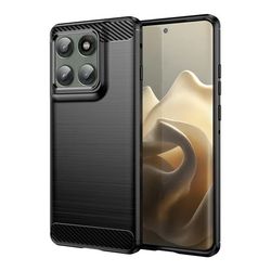Carbon Flex Motorola Edge 60 Pro / Motorola Edge (2025) deksel - Svart