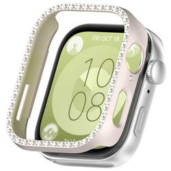 Huawei Watch Fit 3 Watch Case Diamond Decor Half Coverage Hollow PC Smartwatch Cover - Mat Stjernelys