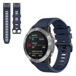 Garmin Fenix 6X Pro silikonarmbånd - Mørkeblå
