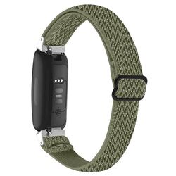 Fitbit Inspire 3 vævet nylonrem - Militærgrøn