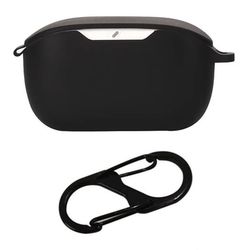 JBL Wave Buds 2 Silicone Case with Anti Lost Buckle Bluetooth Earphones Protective Cover - Black