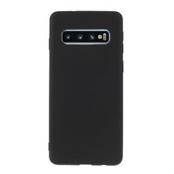 Dubbelsidigt matt flexibelt fodral till Samsung Galaxy S10 - Svart