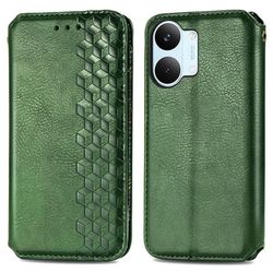 Skinn-etui med stilfult rombeavtrykk for Xiaomi Poco X8 Pro Max / Xiaomi Redmi Turbo 5 Max - Grønn