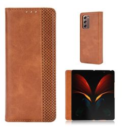 Bofink Vintage läder Samsung Galaxy Z Fold2 5G fodral - Brun