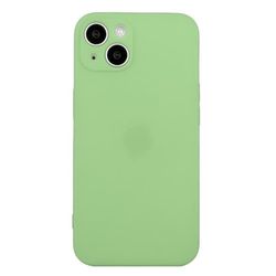 iPhone 15 Plus telefonetui med lige kant Blødt, fleksibelt, præcist udskåret stødsikkert beskyttelsescover - Matcha-Grøn