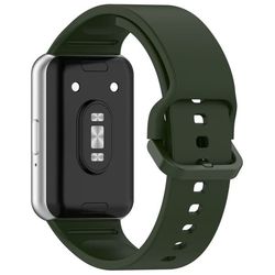 Samsung Galaxy Fit3 (SM-R390) Urarmbånd i blød silikone med flad spænde - Grøn