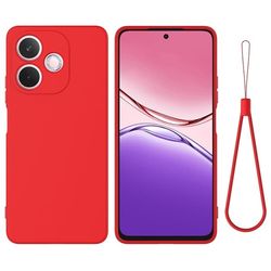 Matt flytende silikondeksel for Oppo A5 Pro 5G - Rød