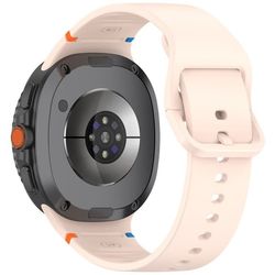 Urearmbånd for Samsung Galaxy Watch8 44 mm / 40 mm / Watch8 Classic 43 mm Silikonrem med sømlinje, størrelse S - Rosa