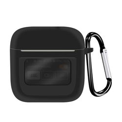 JBL Tour Pro 3 skyddsfodral Bluetooth-kompatibelt fodral av mjukplast för hörlurar med krok - Svart