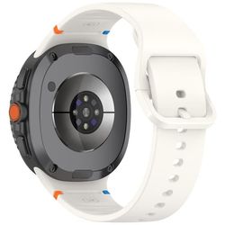 Klockarmband för Samsung Galaxy Watch8 44 mm / 40 mm / Watch8 Classic 43 mm Silikonarmband med sömmar, storlek S - Stjärnljus